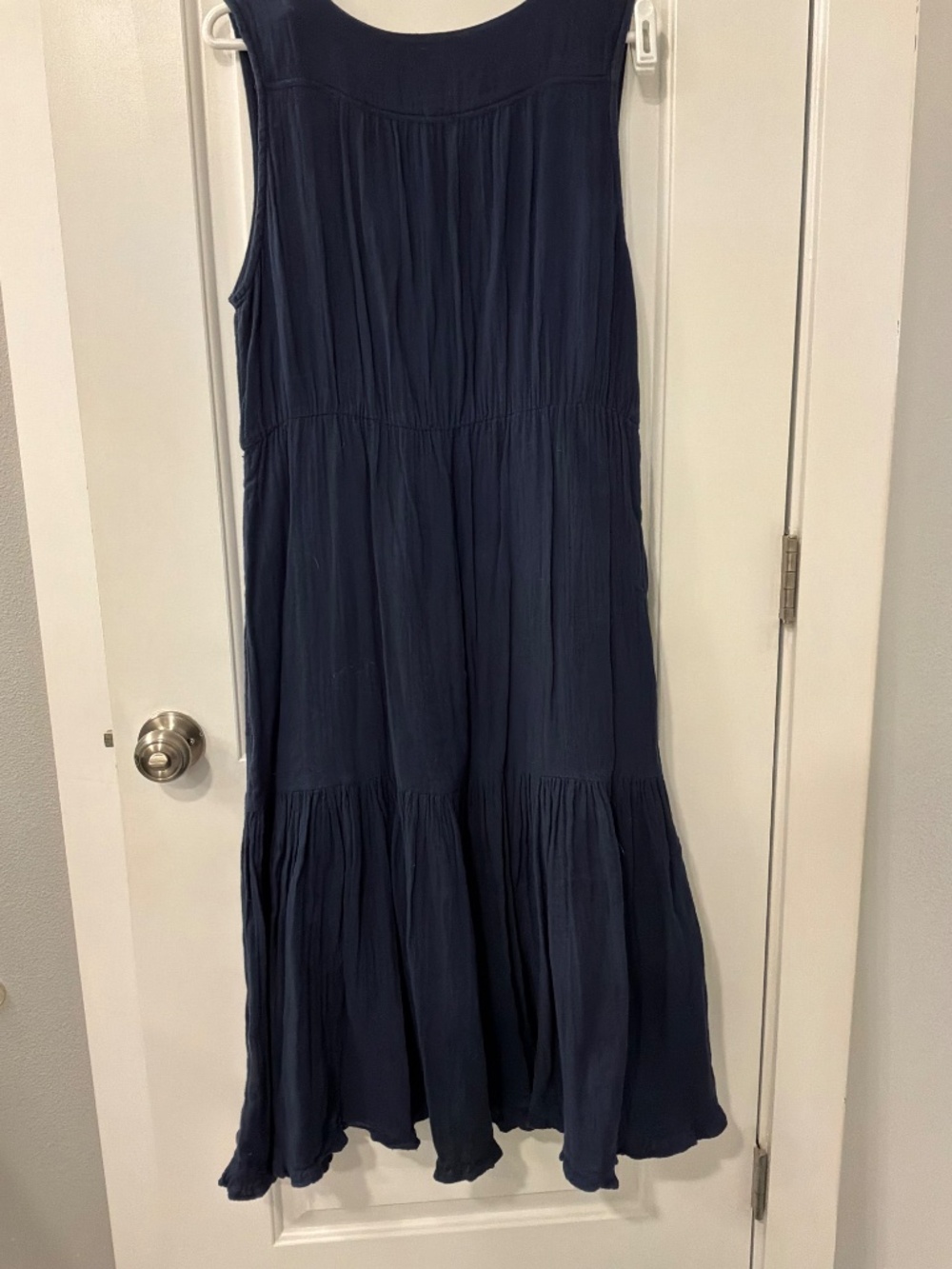 Lucky Brand Tiered Gauze Maxi Dress EUC - Picture 2 of 4